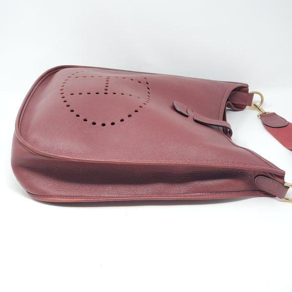 Auth Hermes EveIyne GM Reds Veau epson Crossbody - Picture 5 of 15